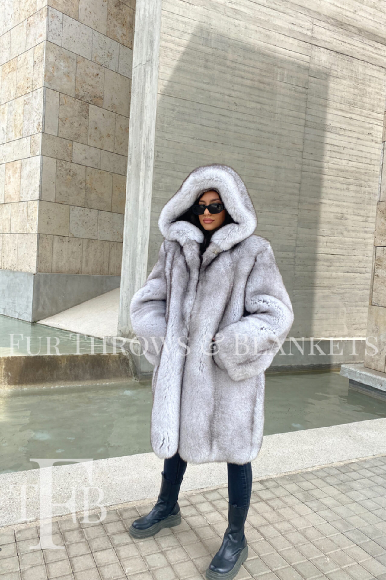 Timeless Style Men's Wolf Classic Faux Fur Coat
