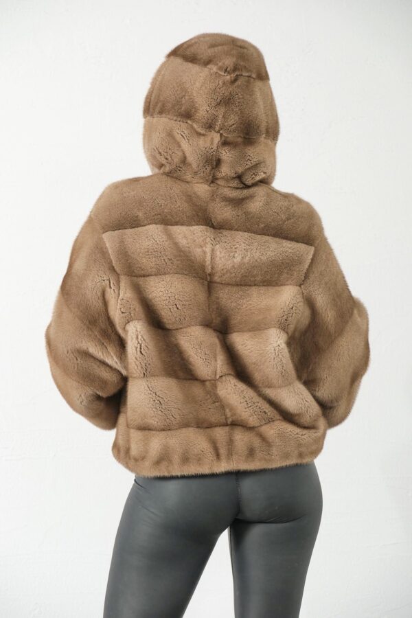 Keekee | Luxury Scandinavian Pastel Saga Mink Fur Jacket With Lavish Hood - Image 5