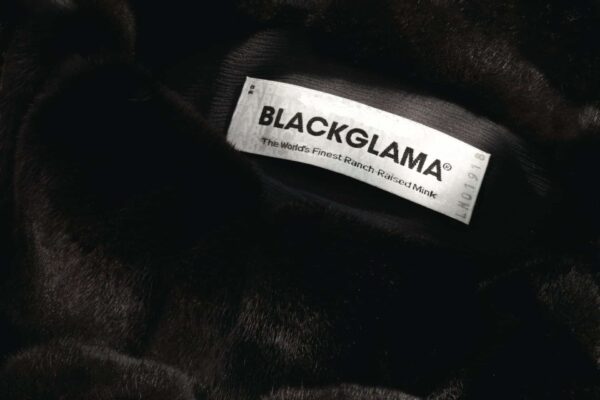 Geneva | Luxury American Black Mink Fur Coat With Double Fur Notched Collar - Image 8