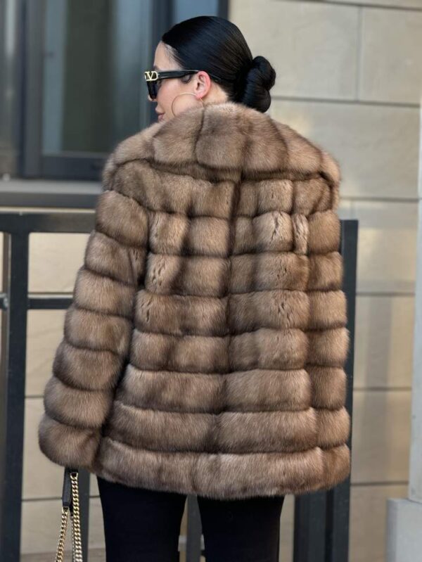 Iris | Luxury Russian Sable Fur Jacket With Shawl Collar - Image 12