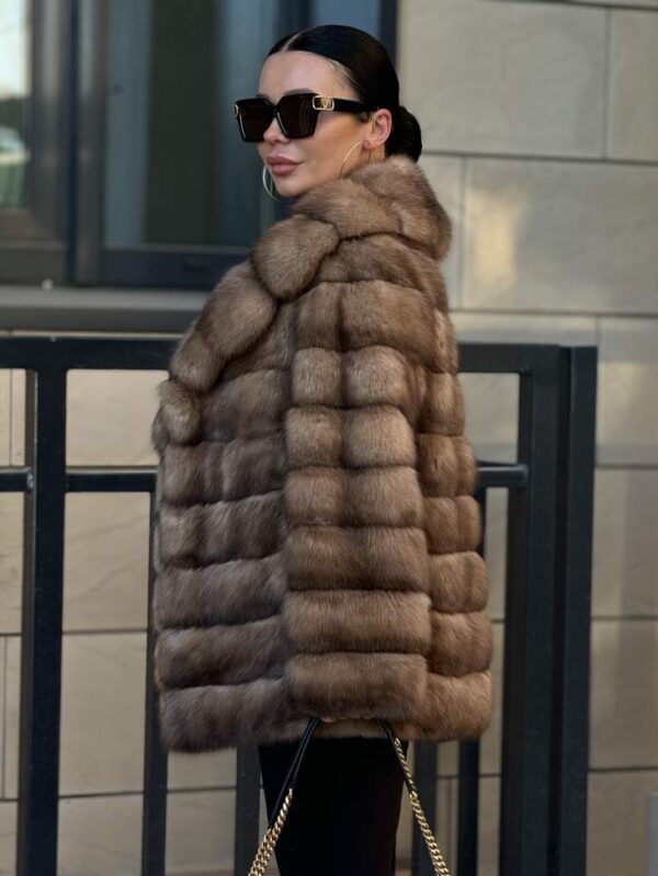 Iris | Luxury Russian Sable Fur Jacket With Shawl Collar - Image 10