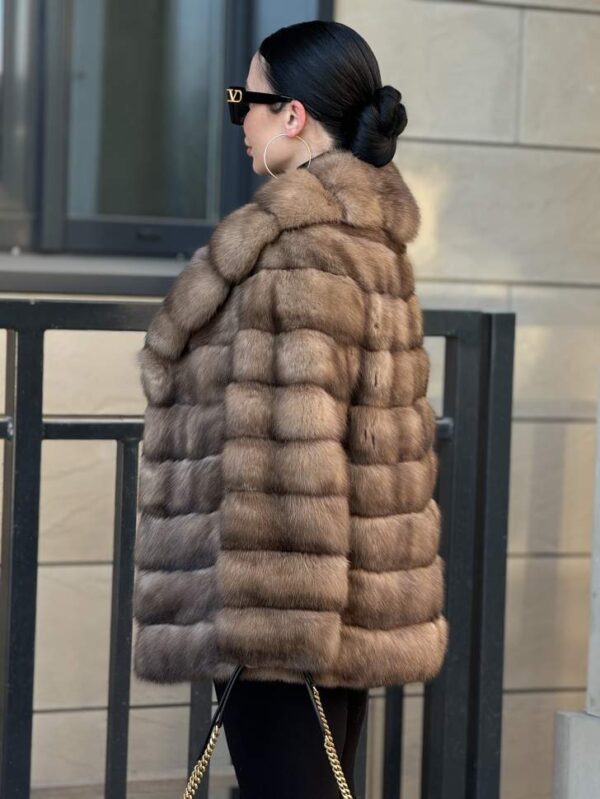 Iris | Luxury Russian Sable Fur Jacket With Shawl Collar - Image 11