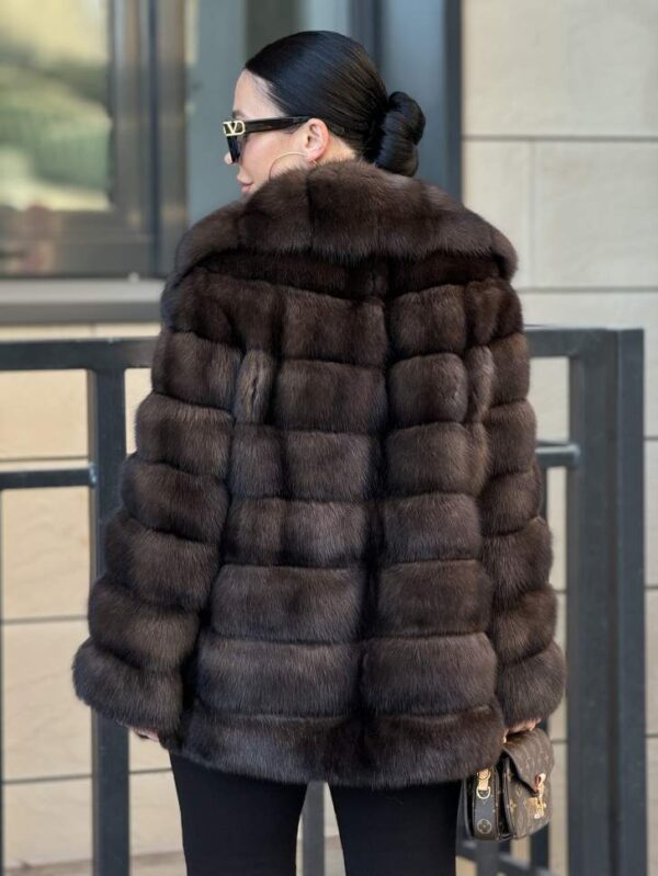 Petal | Luxury Russian Barguzinsky Sable Fur Jacket With Shawl Collar - Image 2